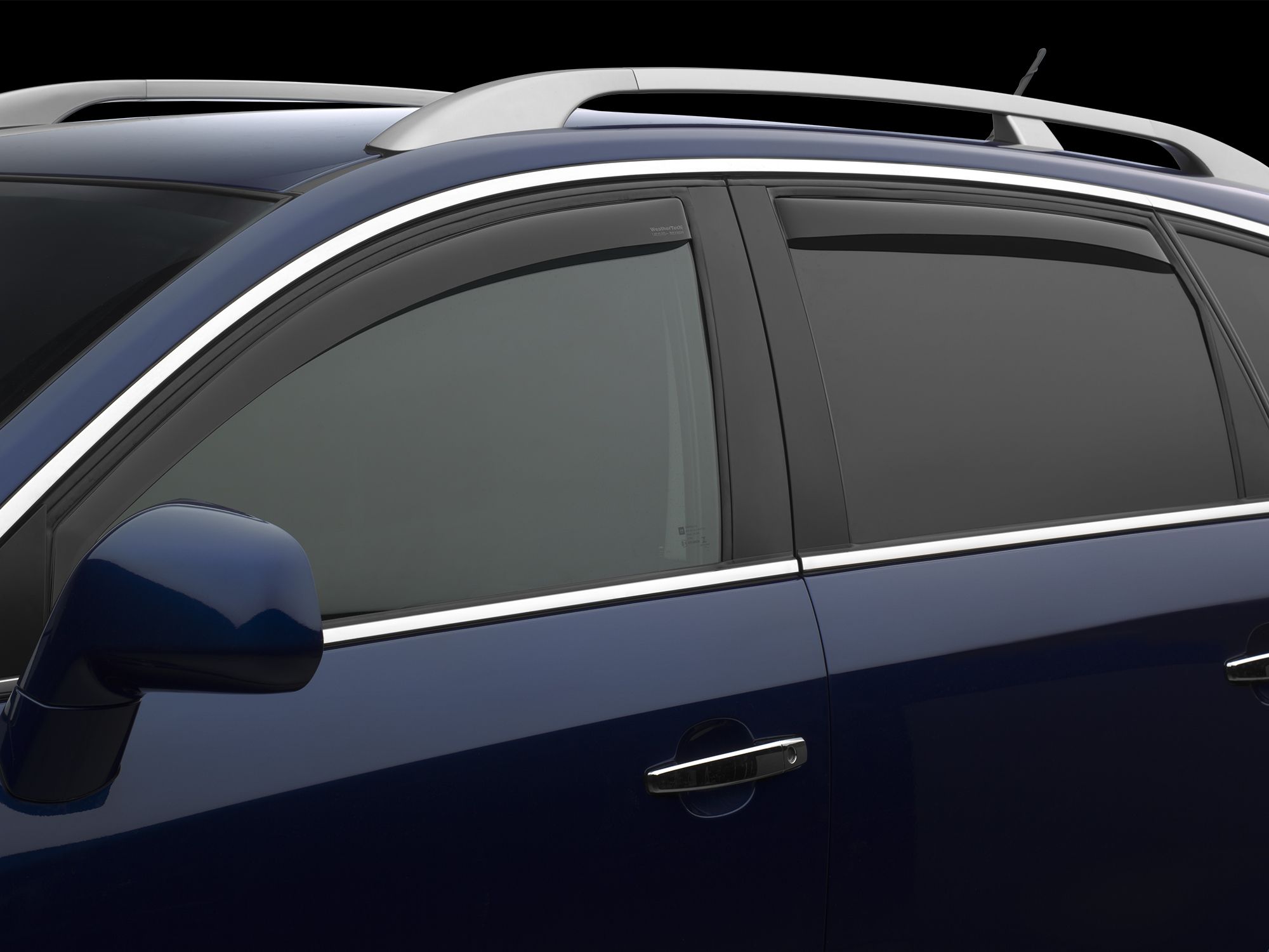 Light Smoke WeatherTech Custom Fit Front & Rear Side Window Deflectors for Chevrolet Avalanche 