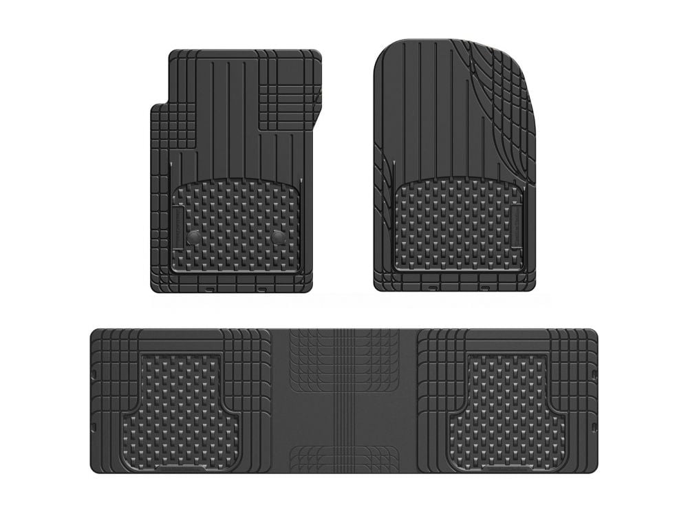 Riloer Clip per tappetini auto, 4 pezzi tappetino auto, Con fibbia antiscivolo in plastica, Nero