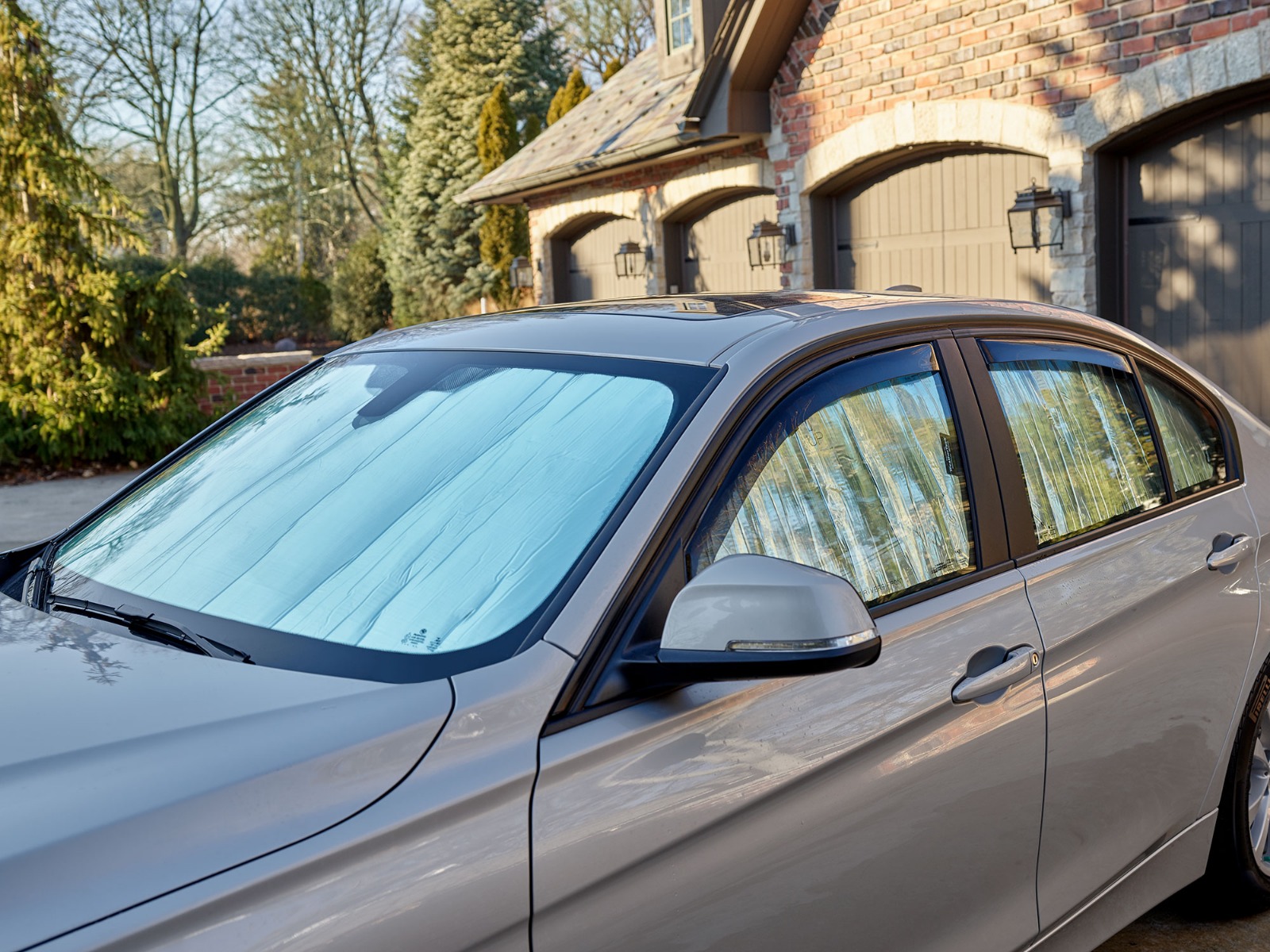 Auto Sonnenblende Windschutzscheibe Sonnenschutz für MG HS/HS PHEV SUV,  Vordere Hintere Fenster Innen Frontscheibenabdeckung, Blockiert UV-Strahlen