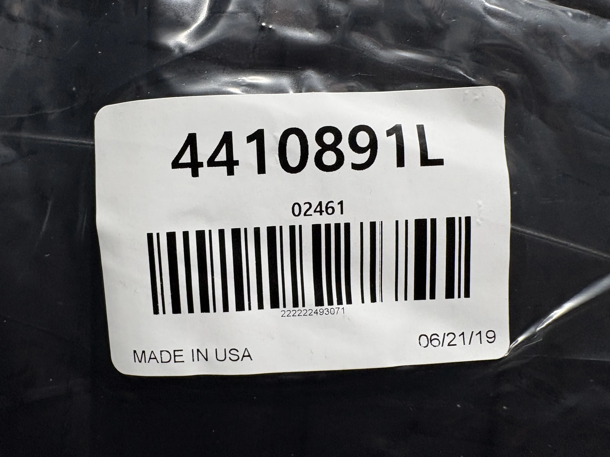 Esempio etichetta barcode WeatherTech leggibile