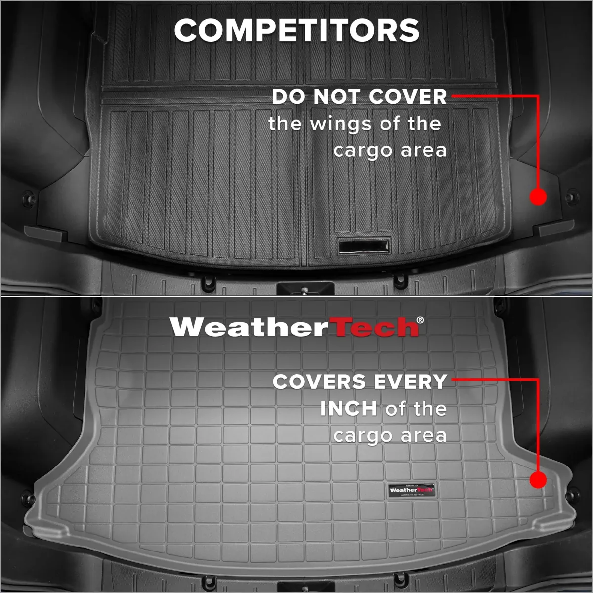 WeatherTech Cargo Liner covers the cargo area