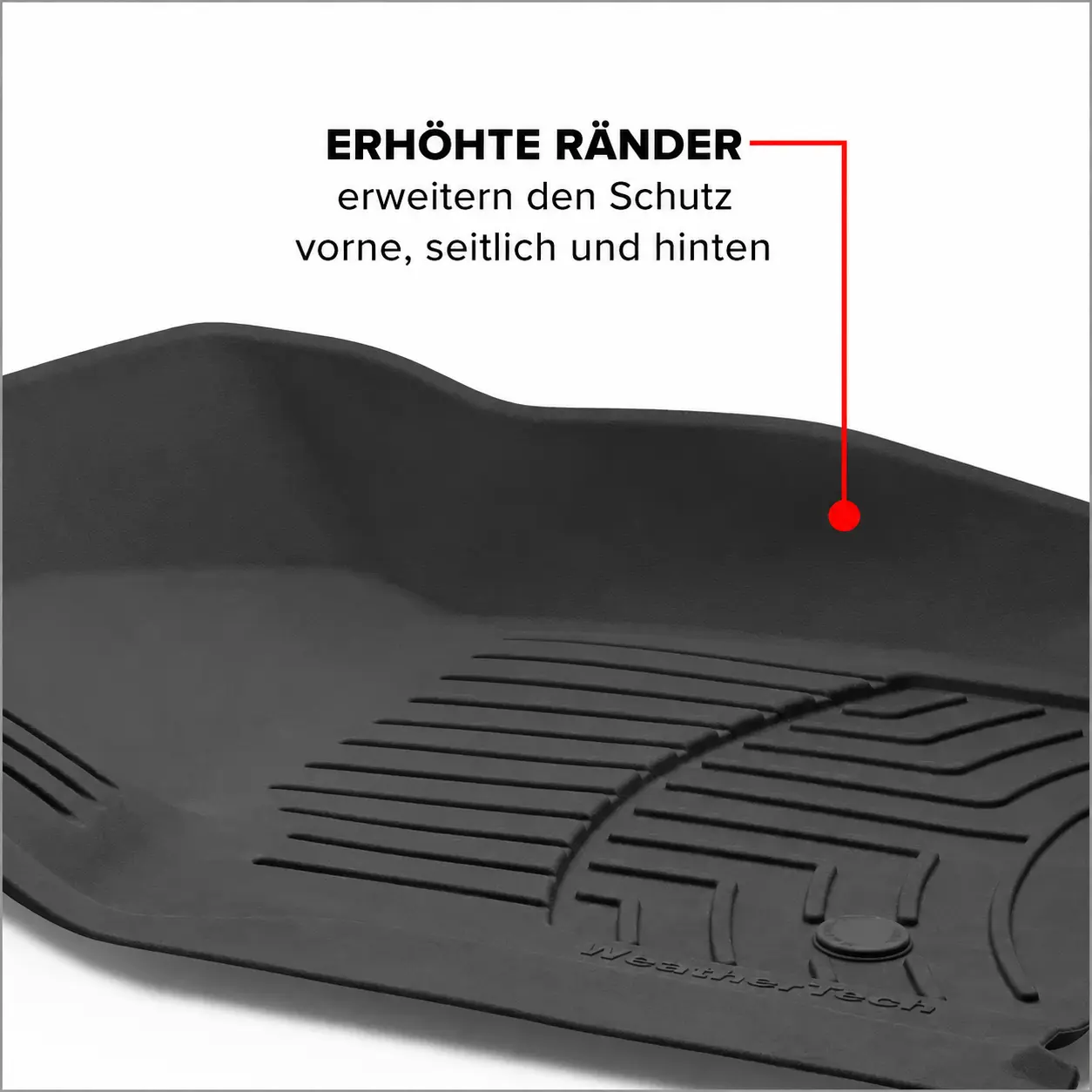 FloorLiner HP erhöhte Ränder erweitern den Schutz