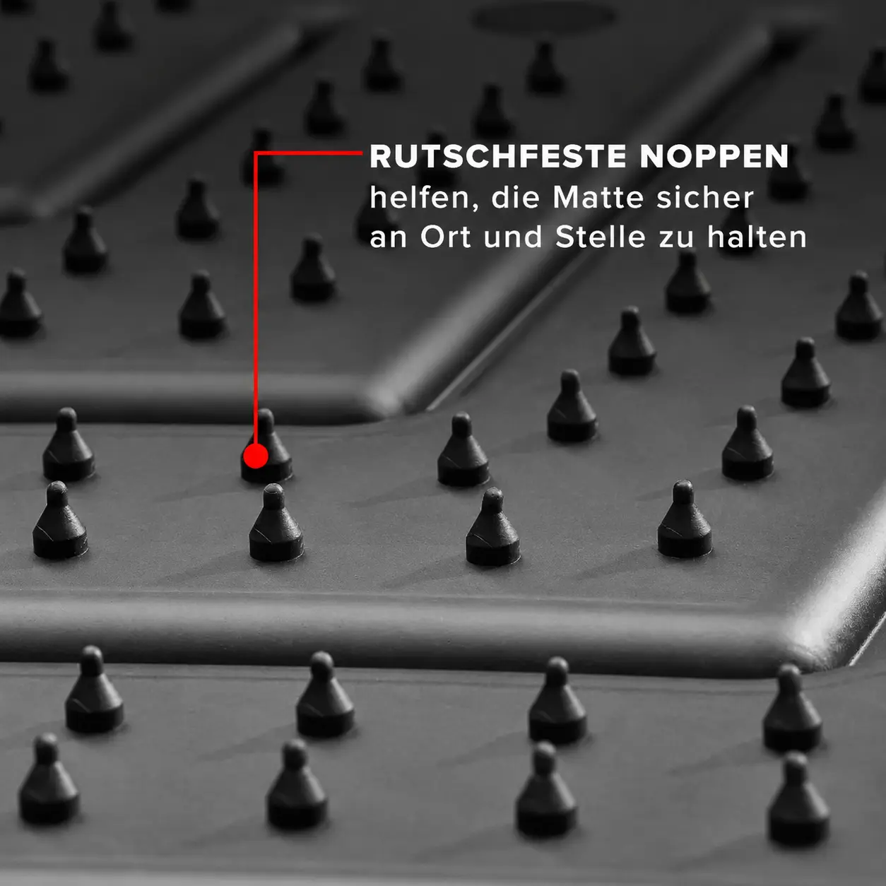 FloorLiner HP rutschfeste Noppen halten die Matte sicher an Ort und Stelle